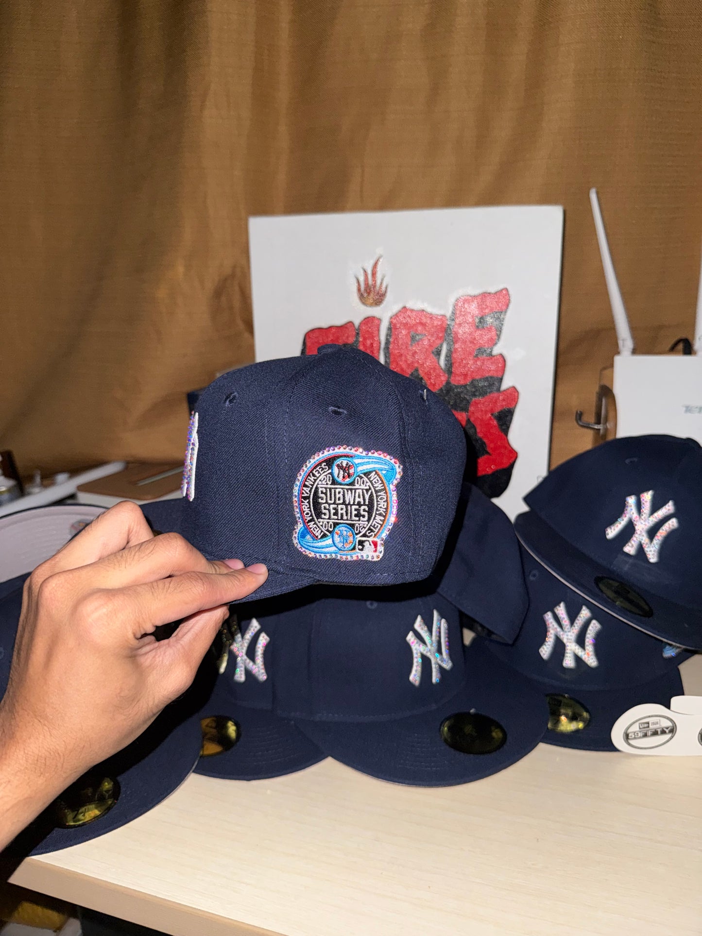 NY NAVY ICED OUT FITTED
