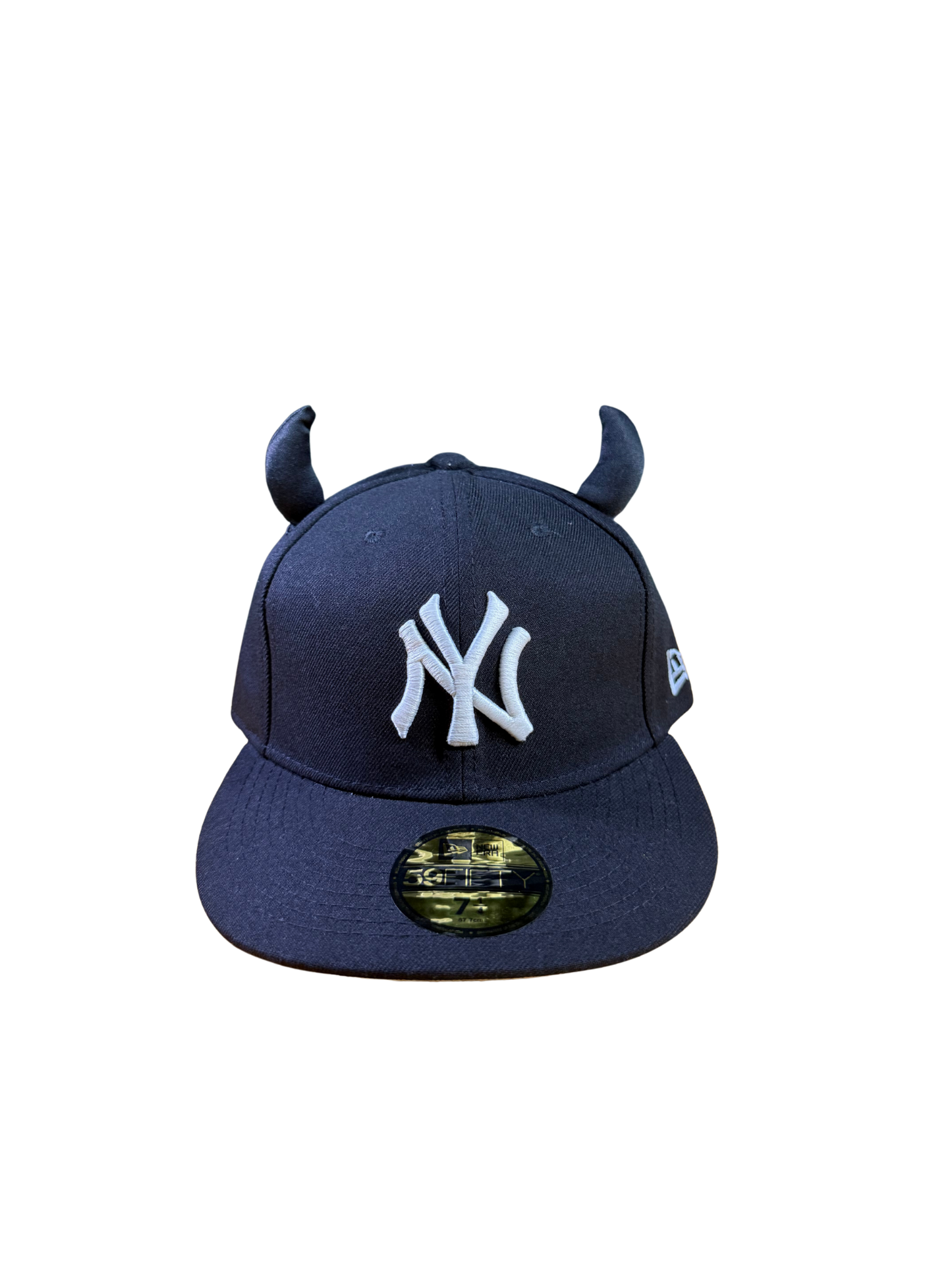 NY BLACK HORN FITTED HAT