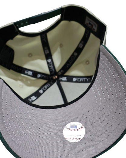 A TWO TONE GREEN A FRAME SNAPBACK