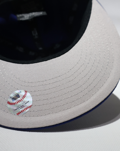 NY PLAIN BLUE FITTED HAT