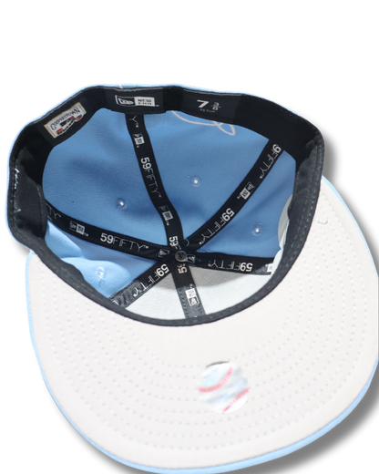 NY SKY BLUE SUPREME SCRIPT FITTED HAT