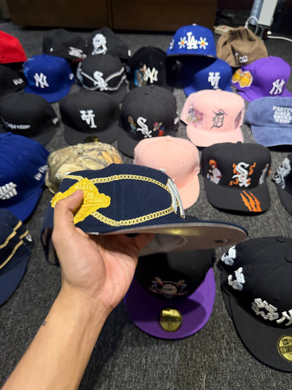 NY GOLD CHAIN FITTED HAT