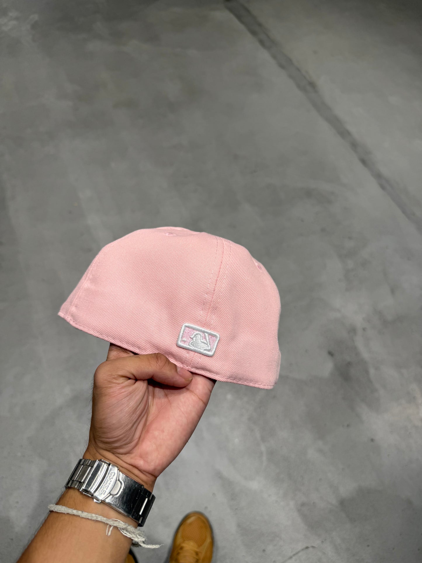 LA PASTEL PINK FITTED HAT