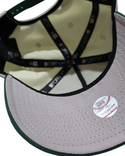 NY TWO TONE GREEN A FRAME SNAPBACK