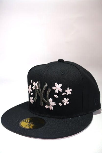 NY SAKURA FLORAL FITTED HAT