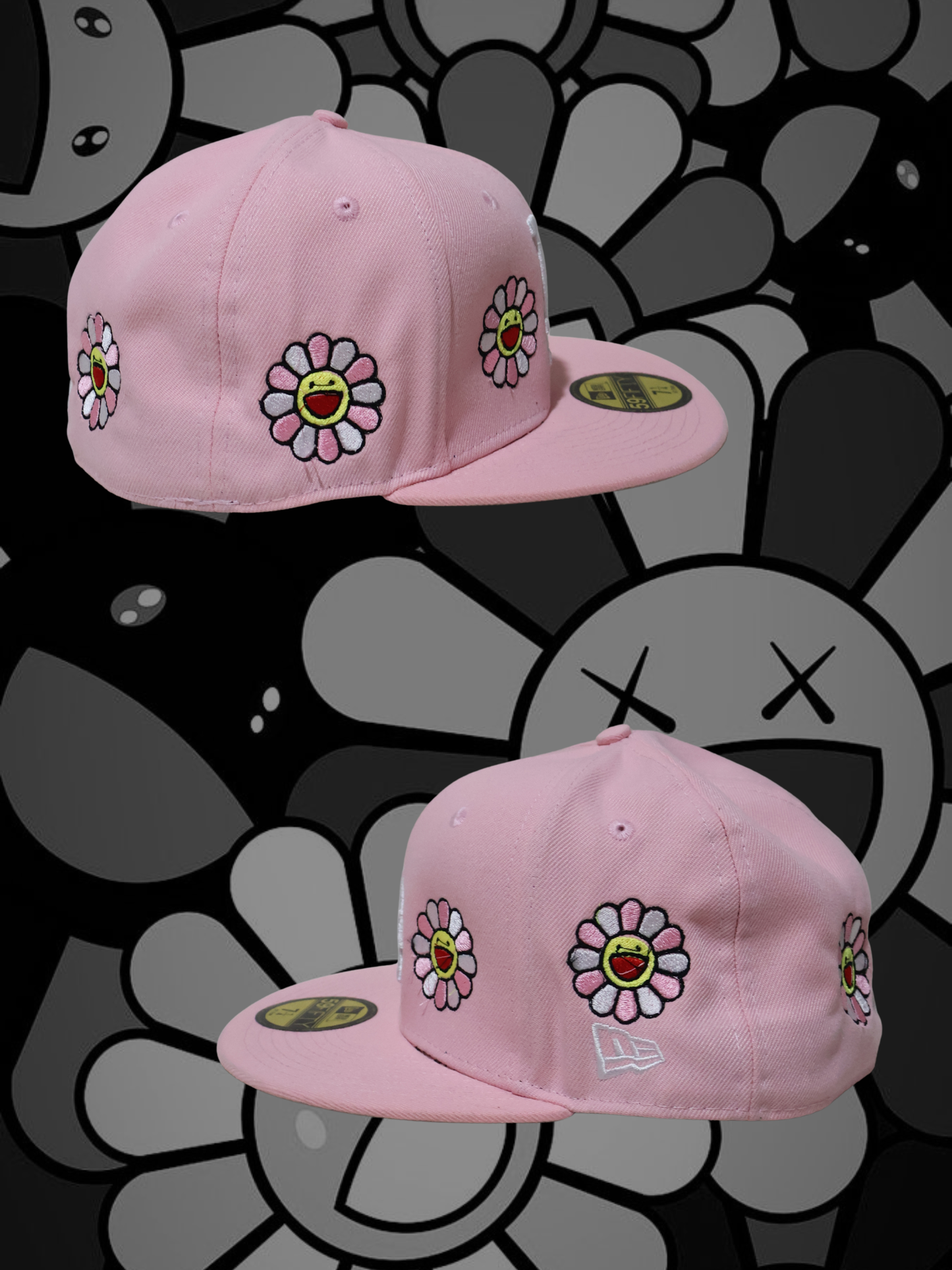 LA MURAKAMI PINK FITTED HAT