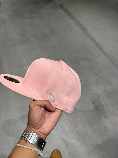 LA PASTEL PINK FITTED HAT