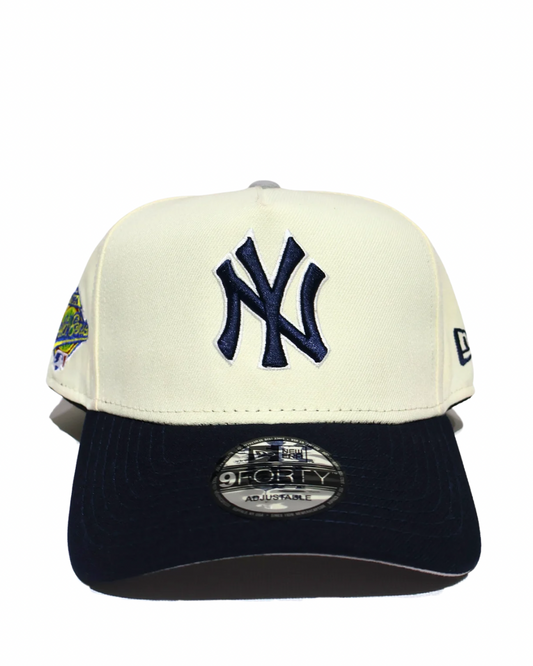 NY TWO TONE CREAM NAVY SNAPBACK