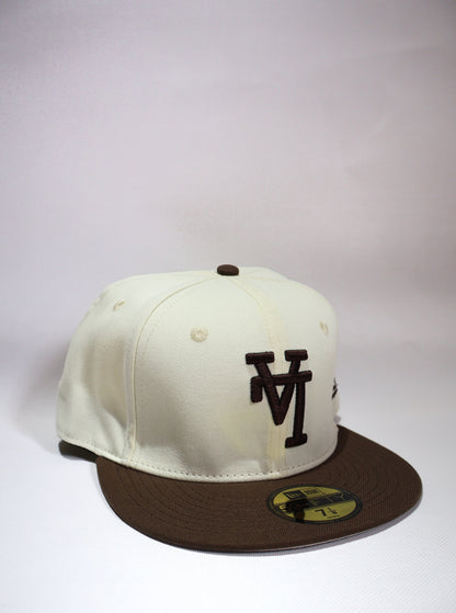 LA TWO TONE BROWN FITTED HAT