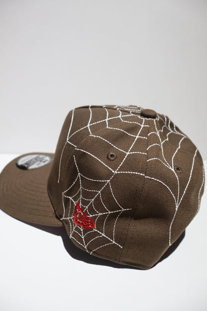 LA BROWN SPIDER WEB A FRAME HAT