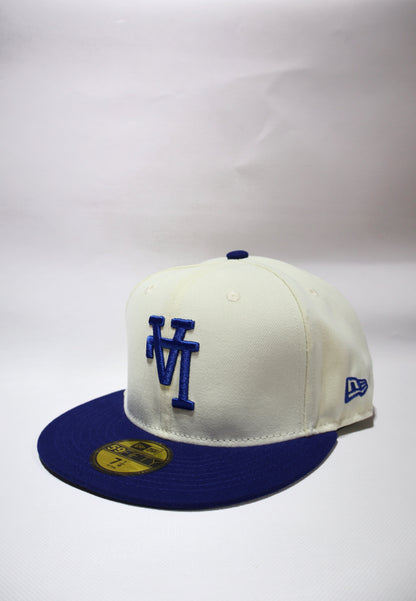 LA TWO TONE BLUE FITTED HAT