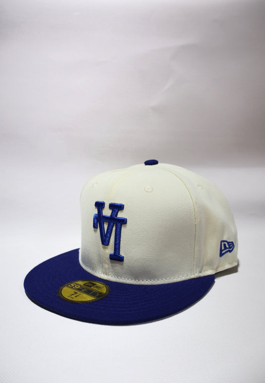 LA TWO TONE BLUE FITTED HAT