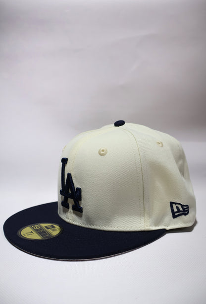 LA TWO TONE NAVY BLUE FITTED HAT