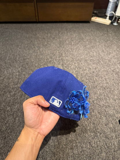 NY FLORAL BLUE FITTED HAT