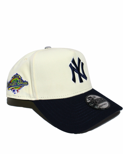 NY TWO TONE CREAM NAVY SNAPBACK