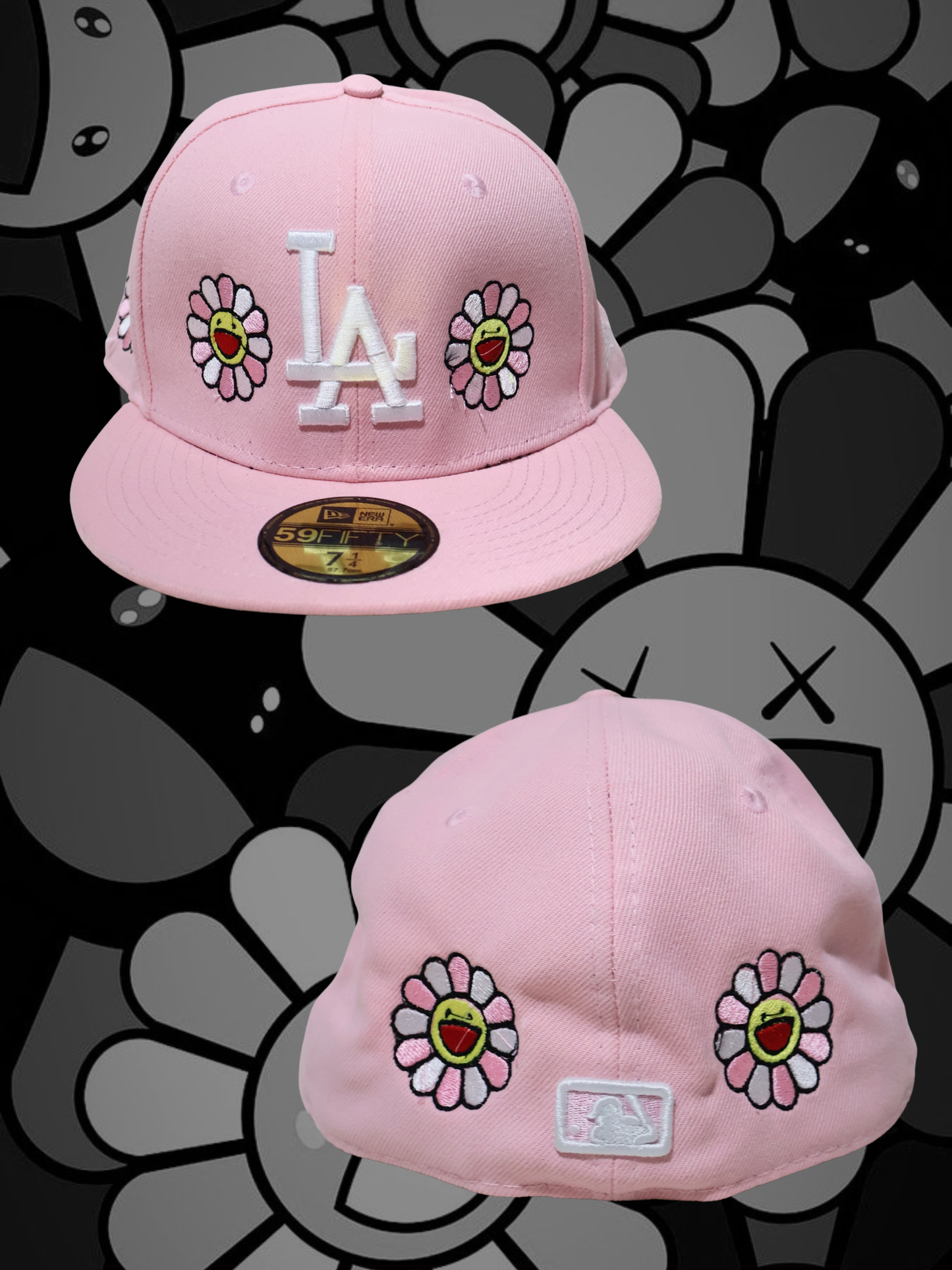 LA MURAKAMI PINK FITTED HAT