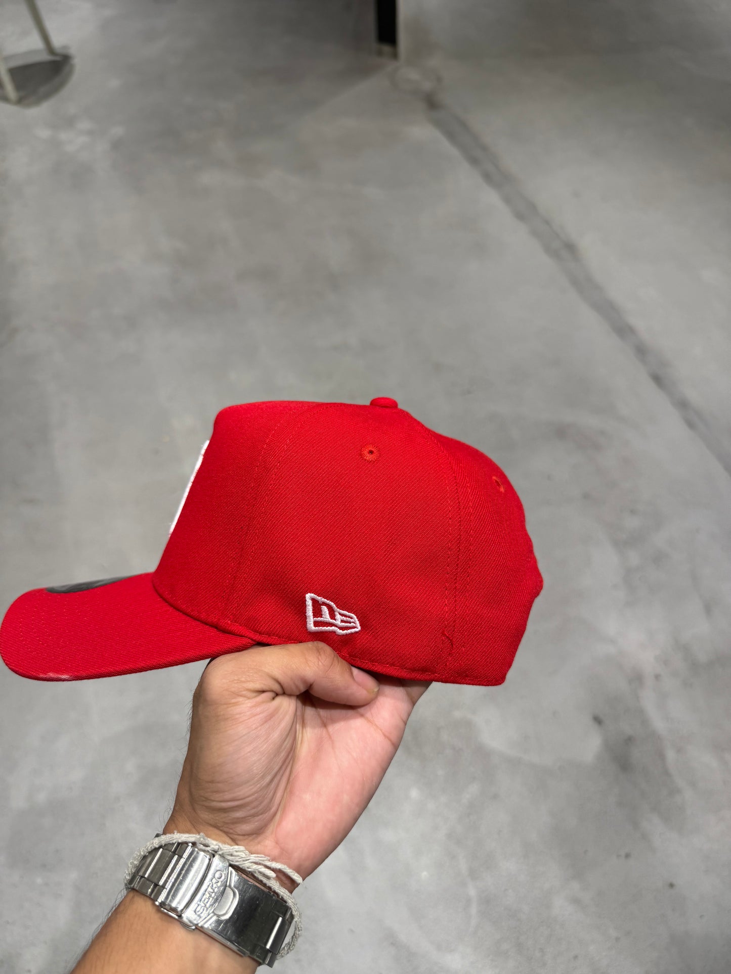 NY RED A FRAME SNAPBACK