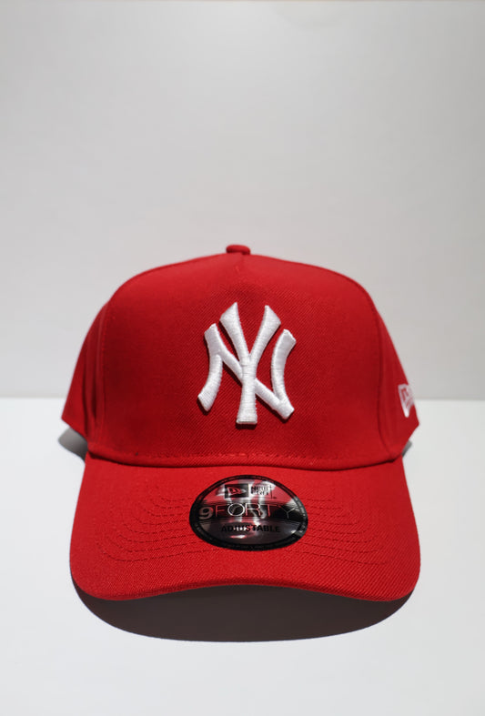 NY A-FRAME RED SNAPBACK