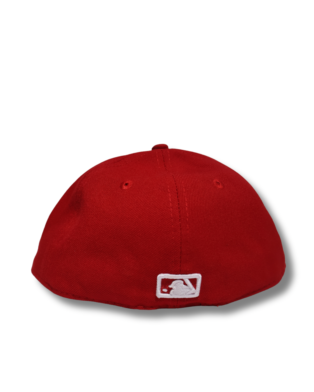 NY RED PLAIN FITTED HAT