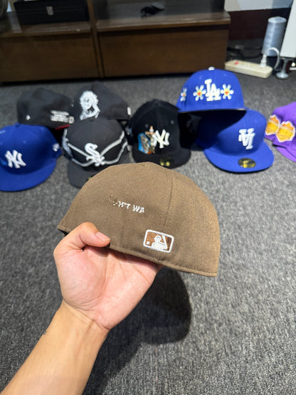 NY BROWN FITTED HAT
