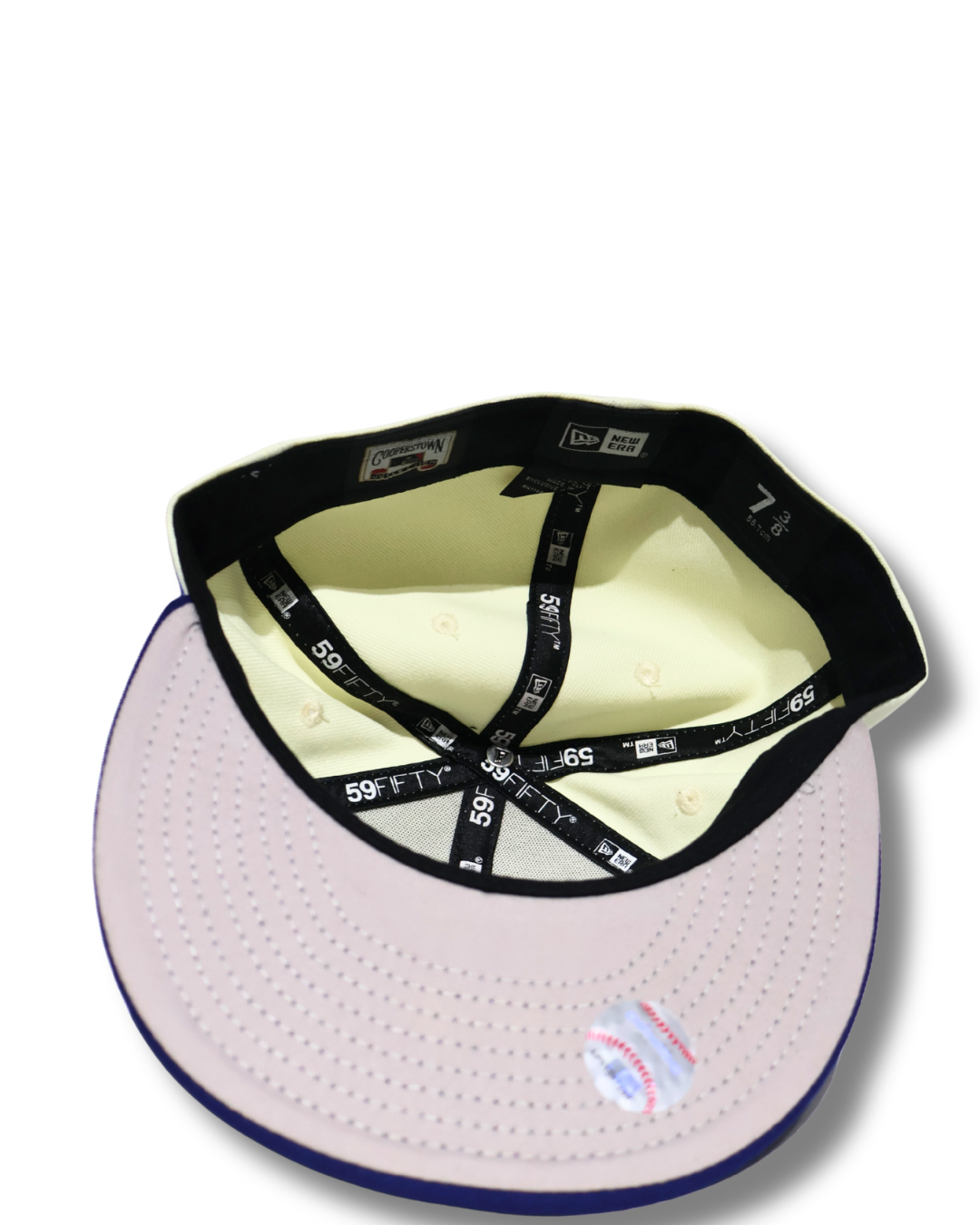 LA INVERTED CREAM BLUE FITTED