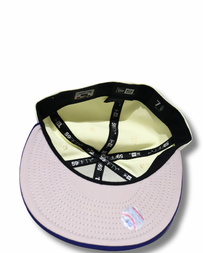 LA INVERTED CREAM BLUE FITTED