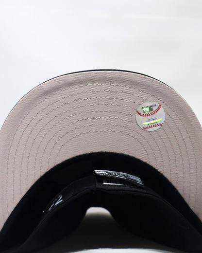 NY PLAIN BLACK FITTED HAT