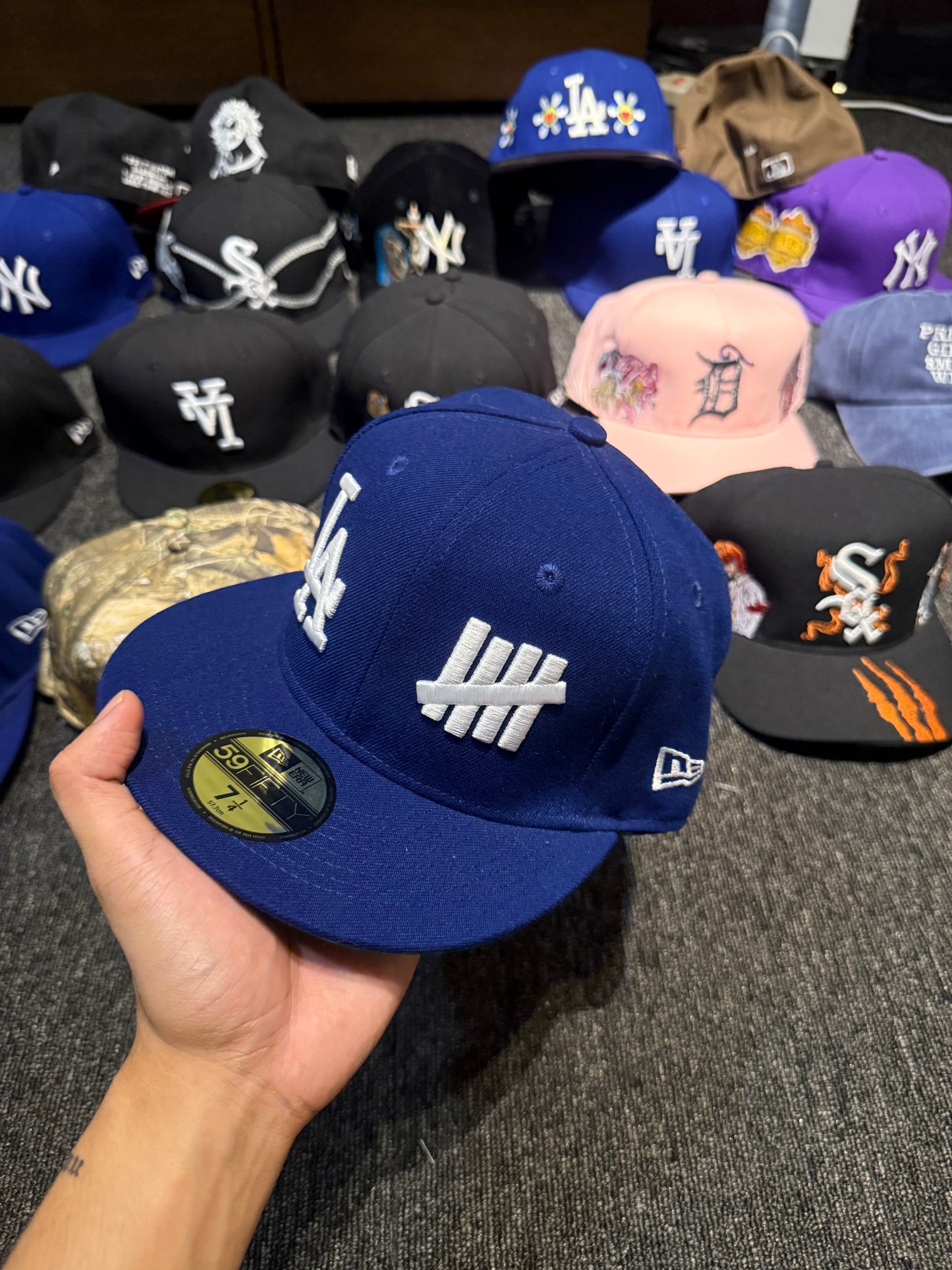 LA UNDEFEATED BLUE FITTED HAT