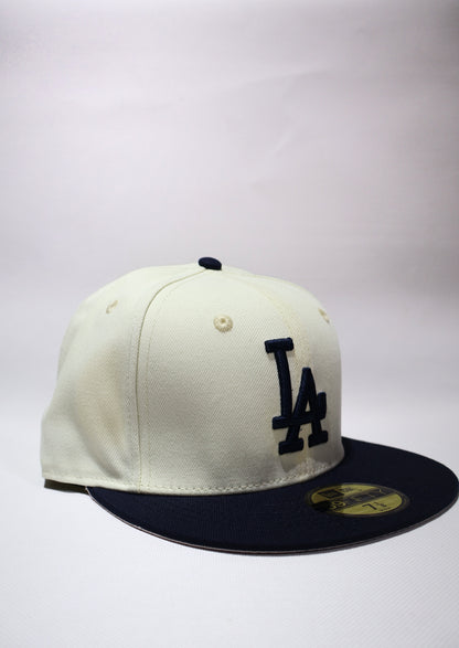 LA TWO TONE NAVY BLUE FITTED HAT
