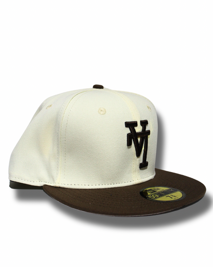 LA INVERTED CREAM BROWN FITTED
