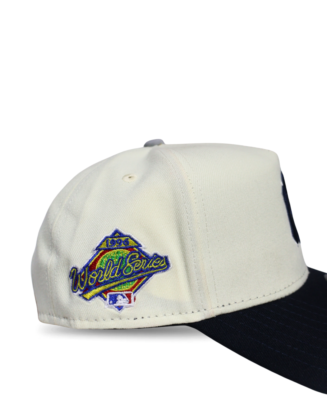 NY TWO TONE CREAM NAVY SNAPBACK