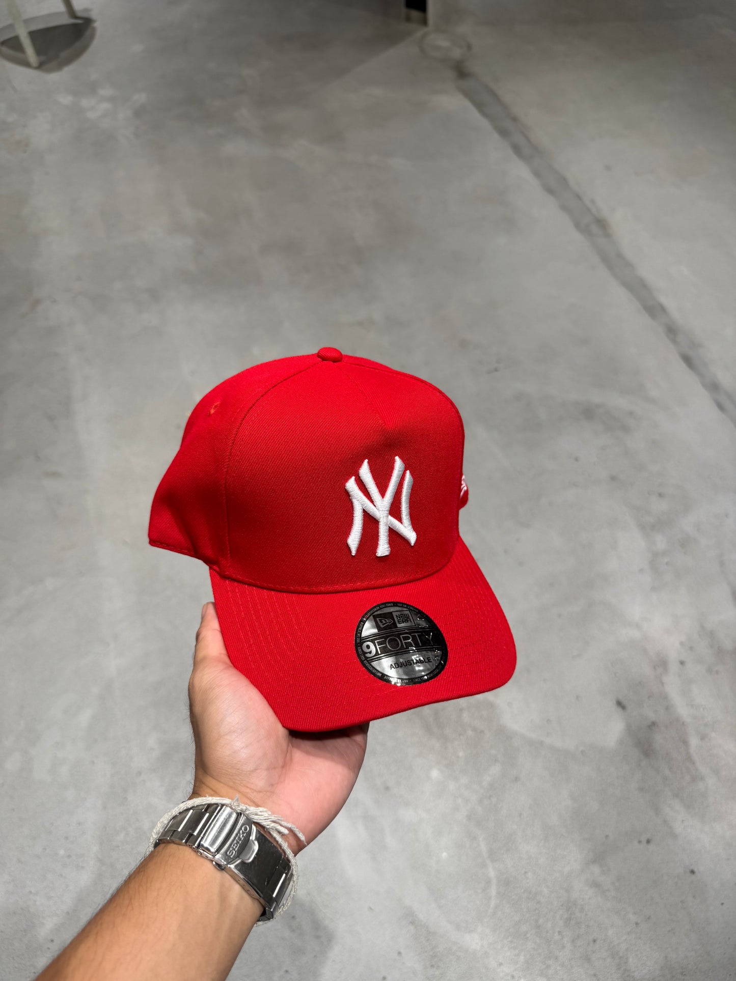 NY RED A FRAME SNAPBACK