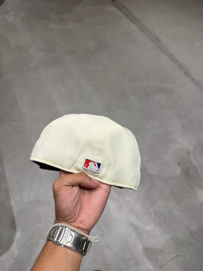 LA TWO TONE CREAM NAVY FITTED