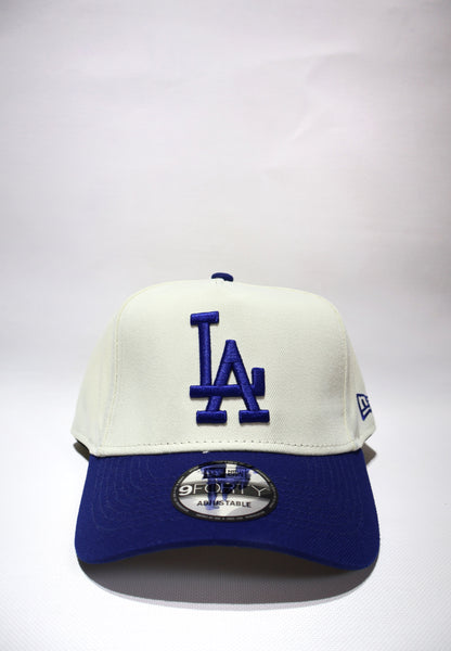 LA TWO TONE BLUE A FRAME HAT