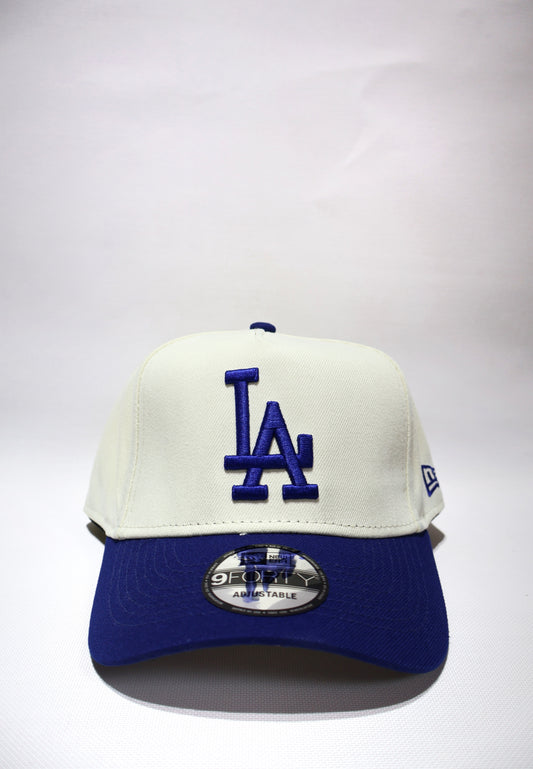 LA TWO TONE BLUE A FRAME HAT