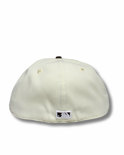 LA INVERTED CREAM BROWN FITTED