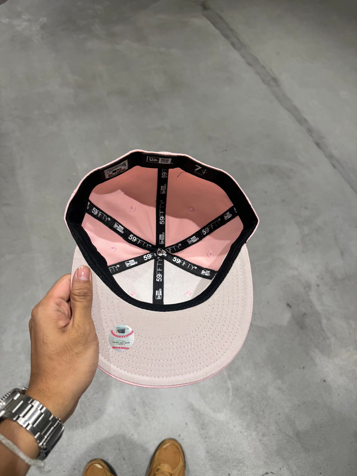 LA PASTEL PINK FITTED HAT