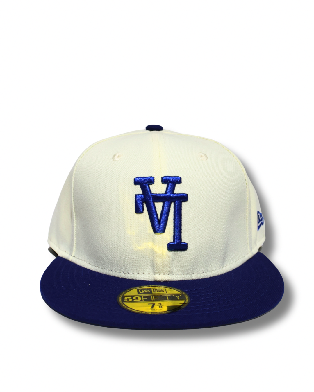 LA INVERTED CREAM BLUE FITTED