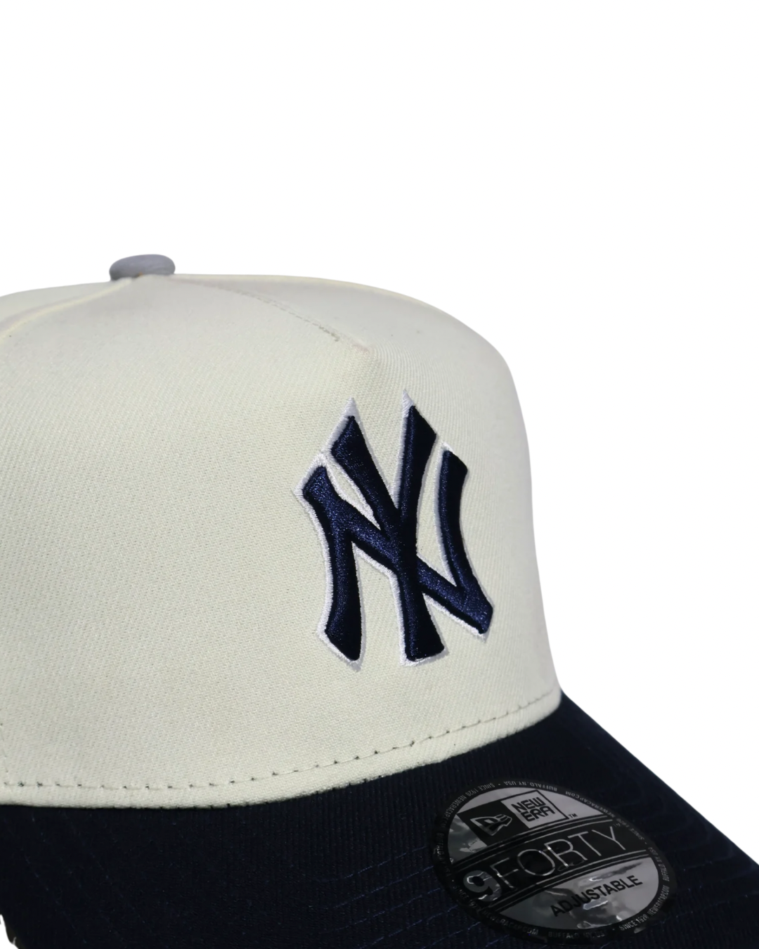 NY TWO TONE CREAM NAVY SNAPBACK