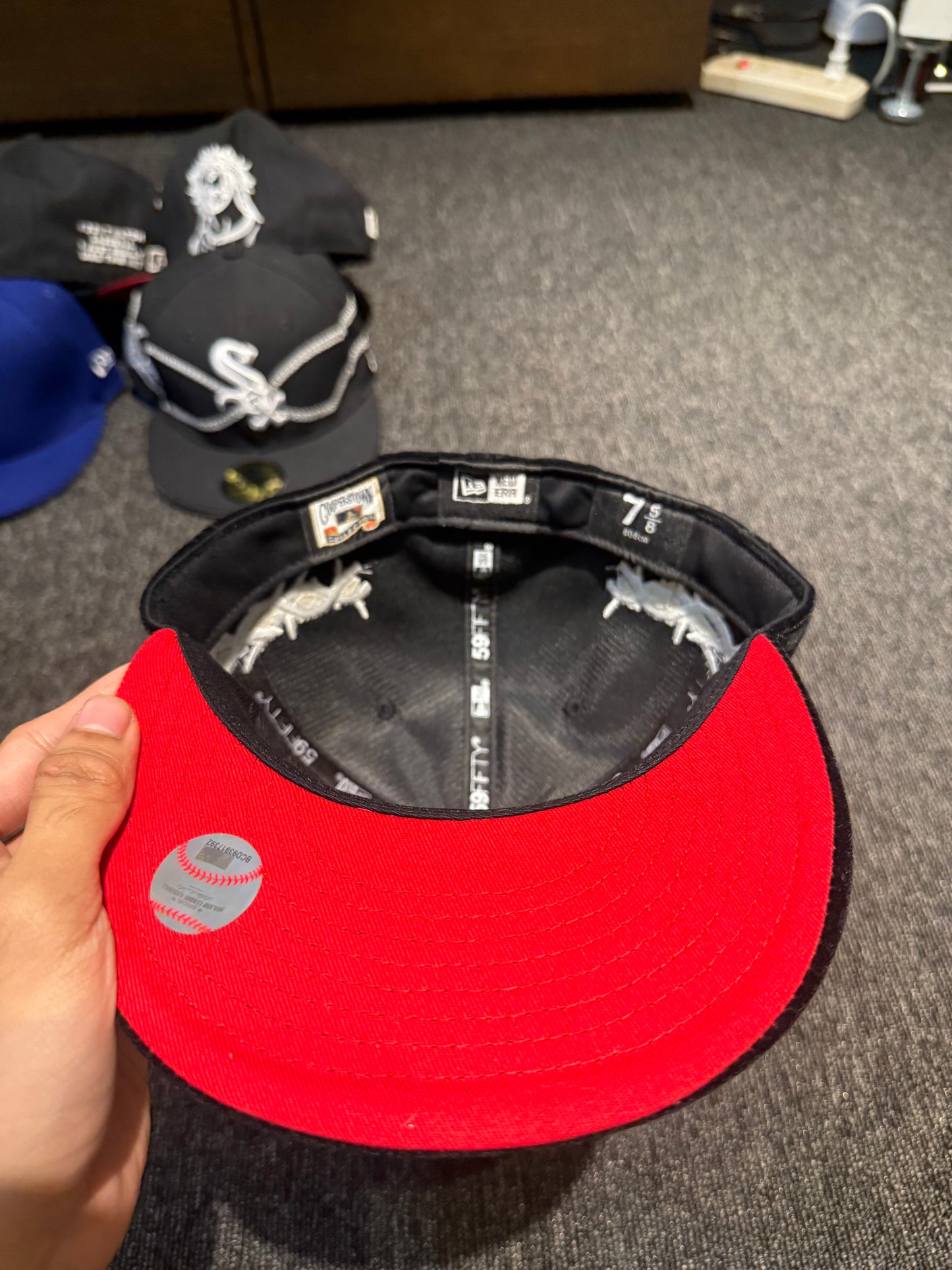 NY JESUS CROSS SUEDE FITTED HAT