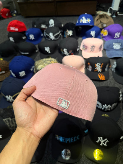 NY PINK FITTED HAT 7 1/8
