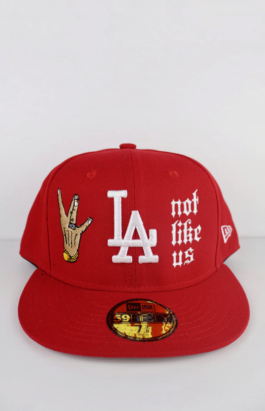 NOT LIKE US RED FITTED HAT