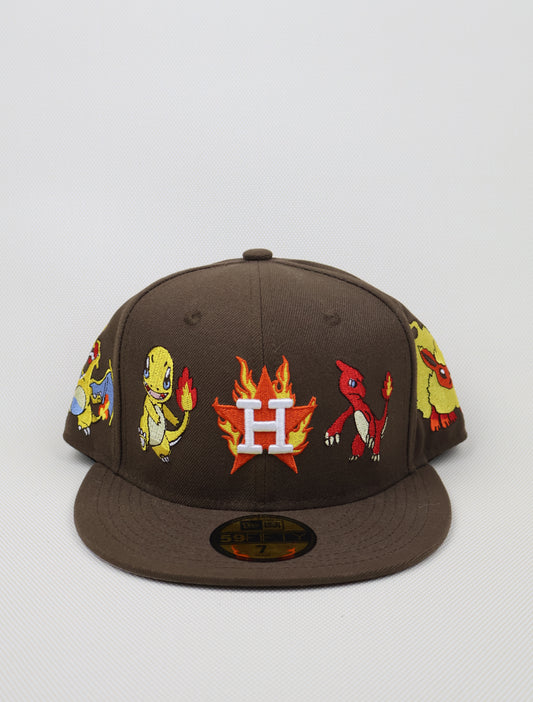 HOUSTON POKEMON FLAMES FITTED