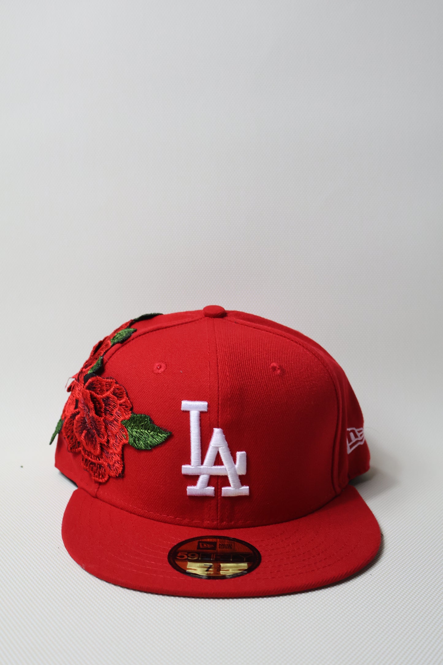 LA FLORAL ROSE RED FITTED HAT