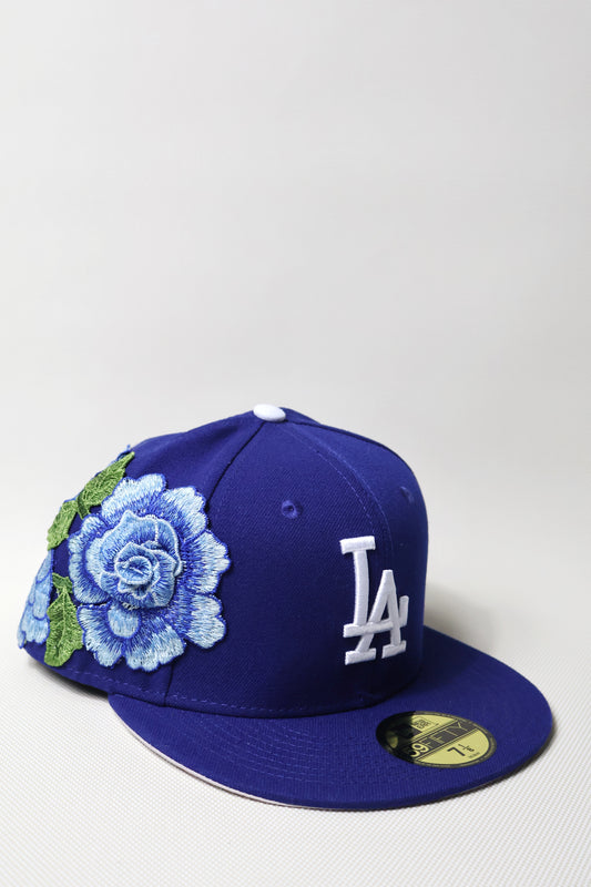 LA FLORAL BLUE FITTED