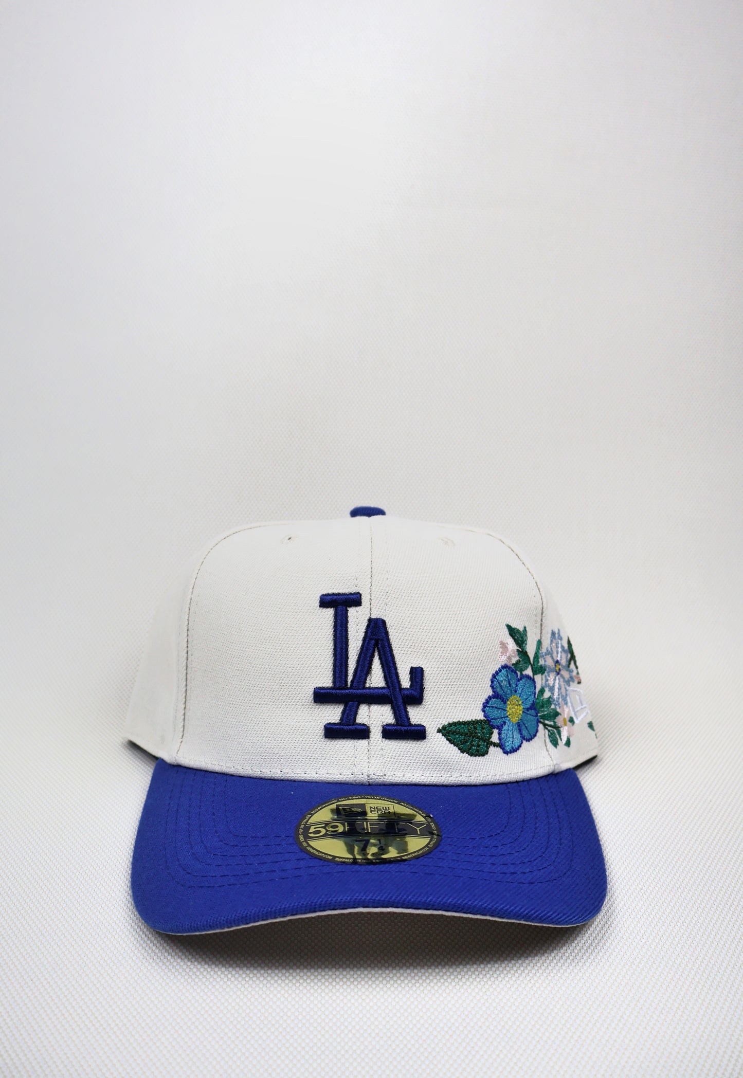 LA FLORAL TWO TONE FITTED HAT