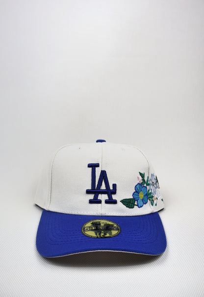 LA FLORAL TWO TONE FITTED HAT