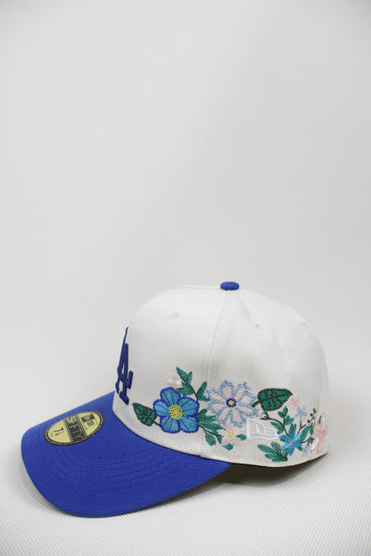 LA FLORAL TWO TONE FITTED HAT