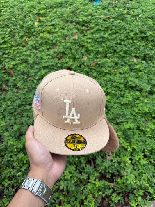 LA BEIGE EARMUFFS FITTED HAT