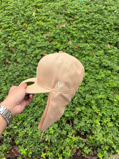 LA BEIGE EARMUFFS FITTED HAT